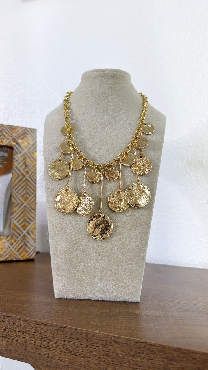 Chucky Coin Necklace, Gold