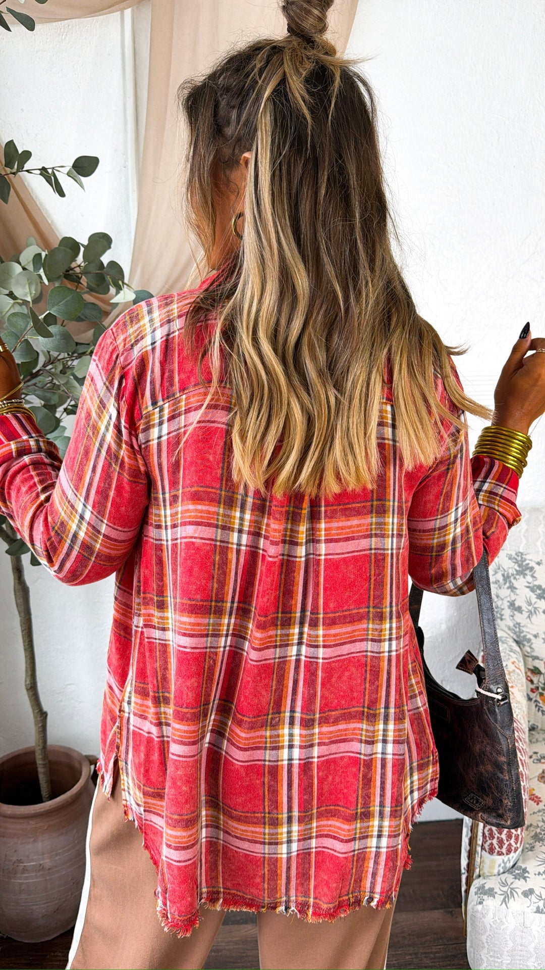 At The Campgrounds Relaxed Flannel, Washed Red