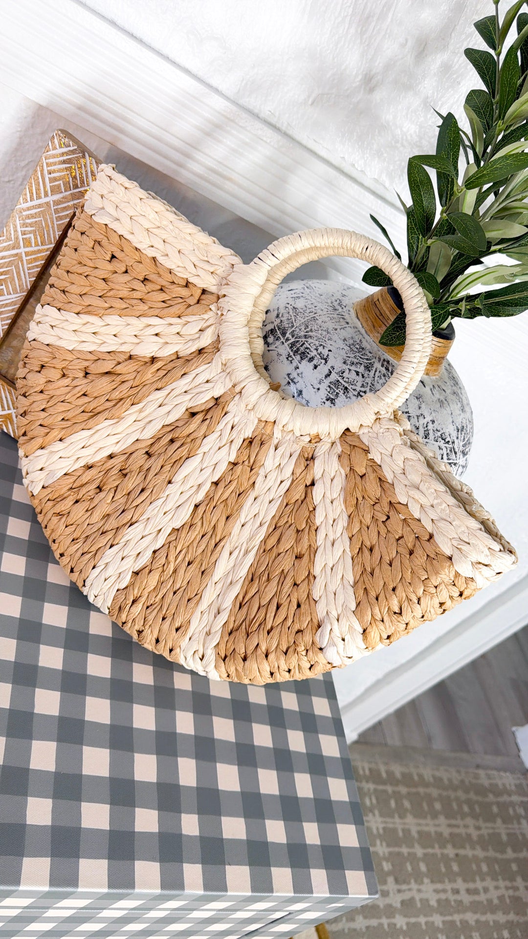 Fill It Up Rattan Bag, Tan