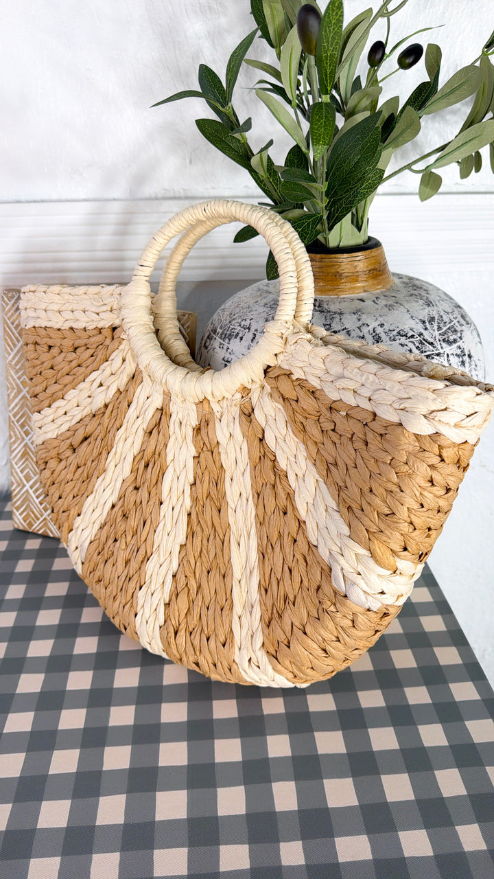 Fill It Up Rattan Bag, Tan