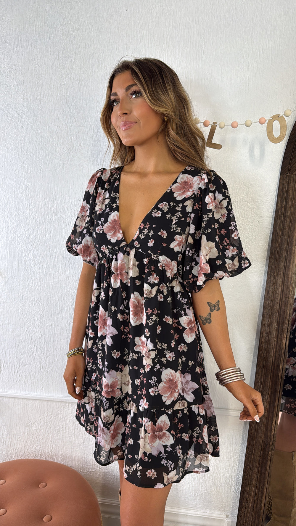 dainty floral mini dress Portia Floral Mini Dress