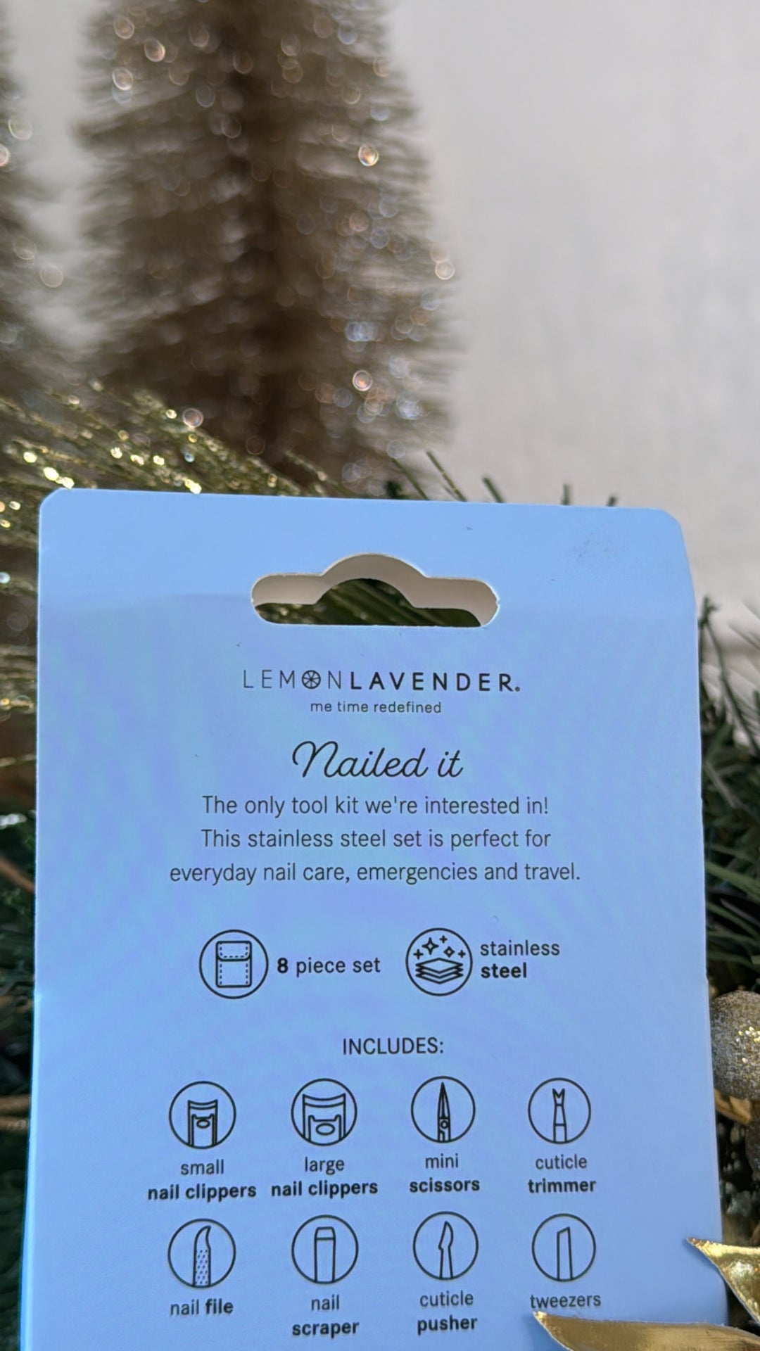 Lemon Lavender File It Away 8 Piece Nail Care Kit