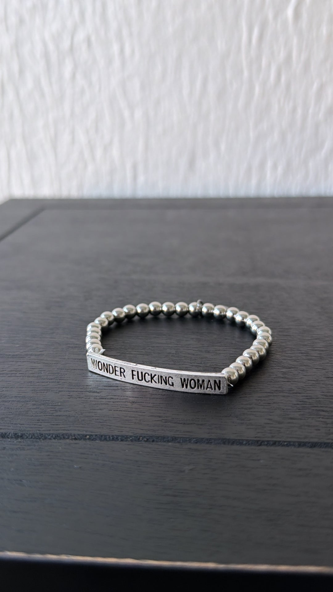 Wonder Woman Bracelet, Silver Bead