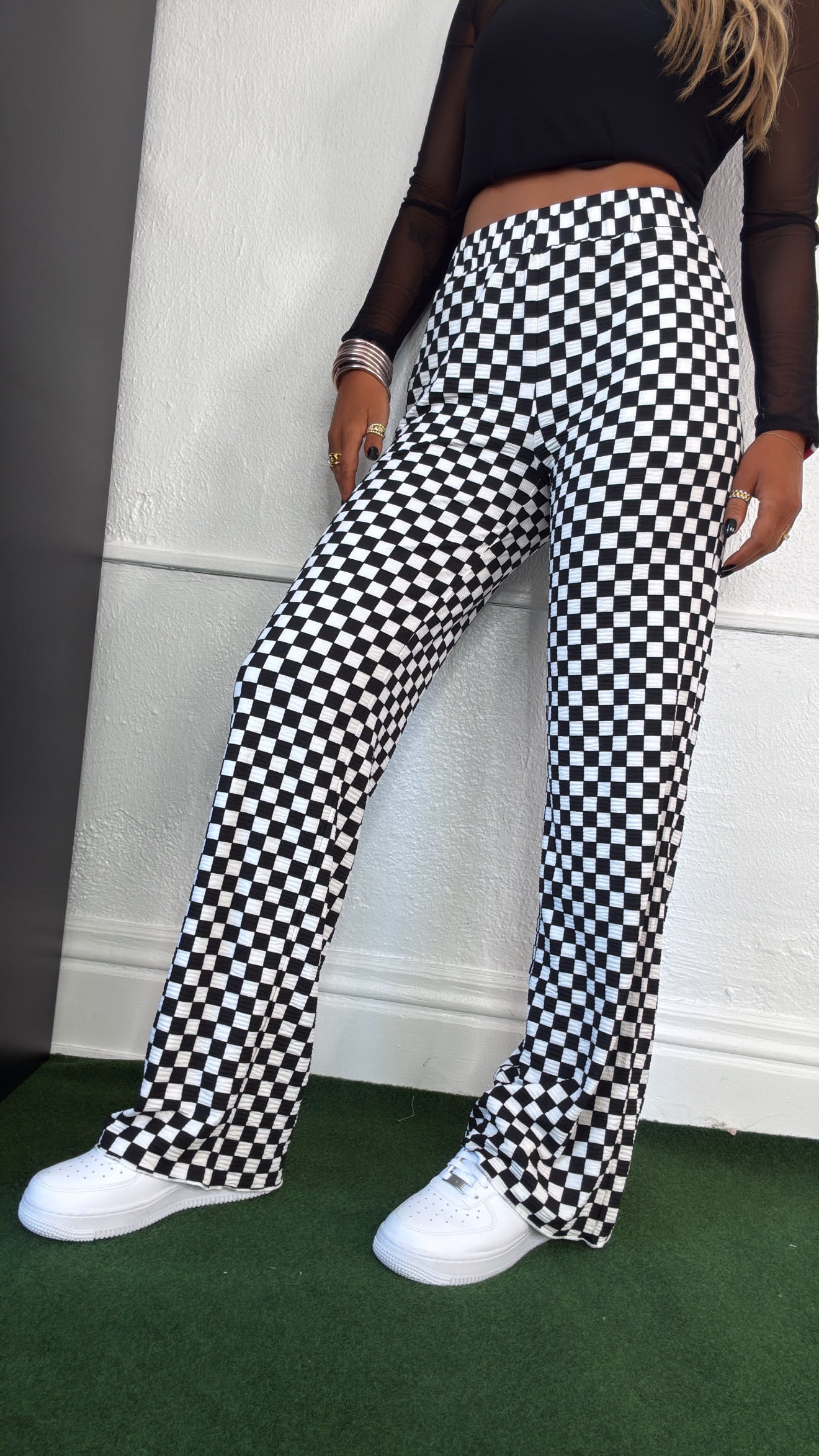 ECB Exclusive : Kickin' It Checkered Pant, White/Black – Everyday