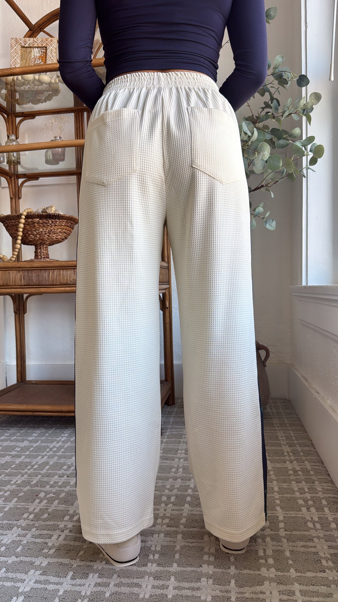 Day Dream Waffle Knit Pant, Cream