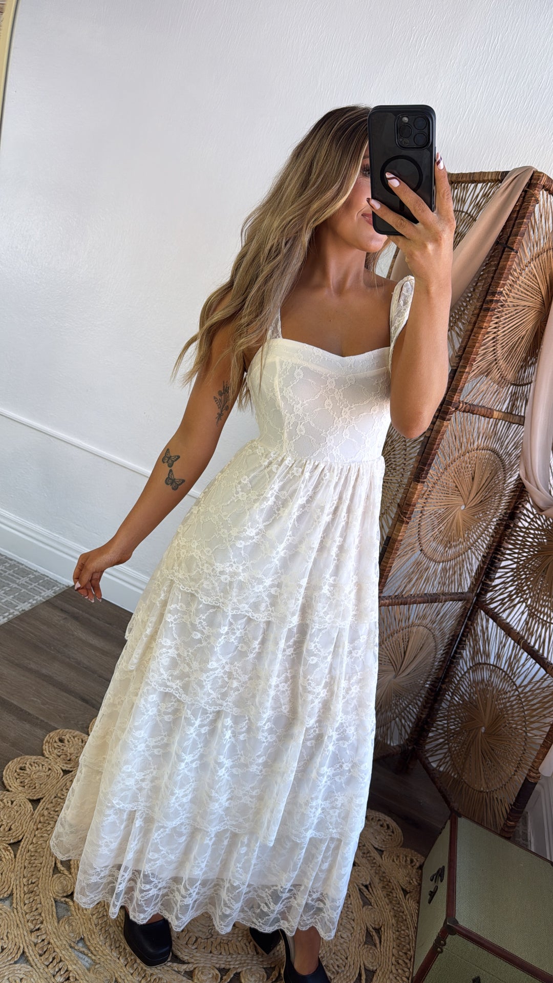 Penelope Floral Maxi Dress, Ivory