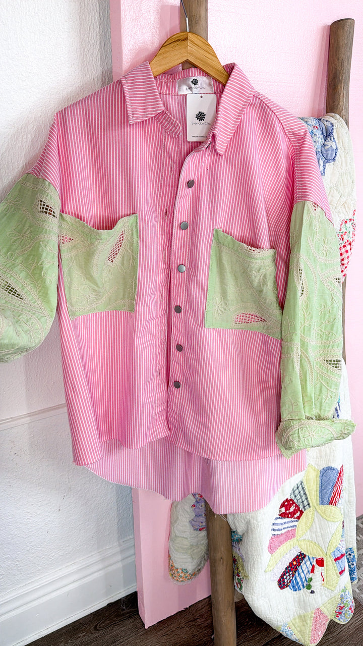 Sunbeam Stripe Jacket, Pink Multi