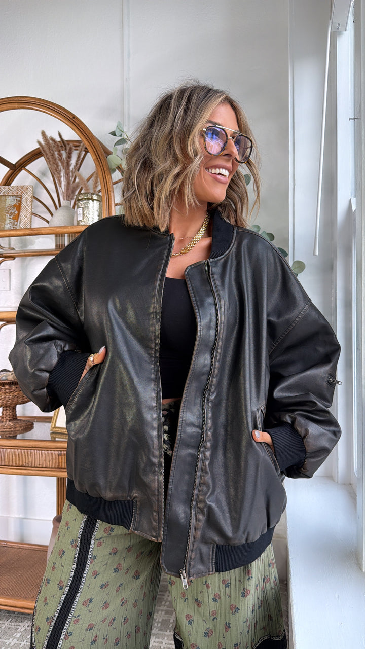 Ravens Ridge Bomber Jacket, Dark Brown