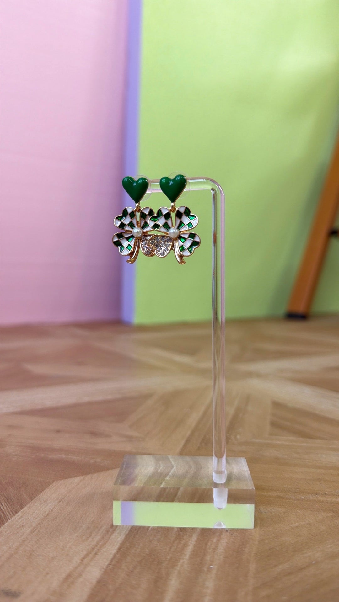Checkered Charm Earring