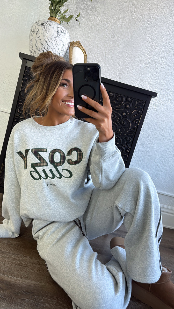 Cozy Club 2 Piece Set, Grey