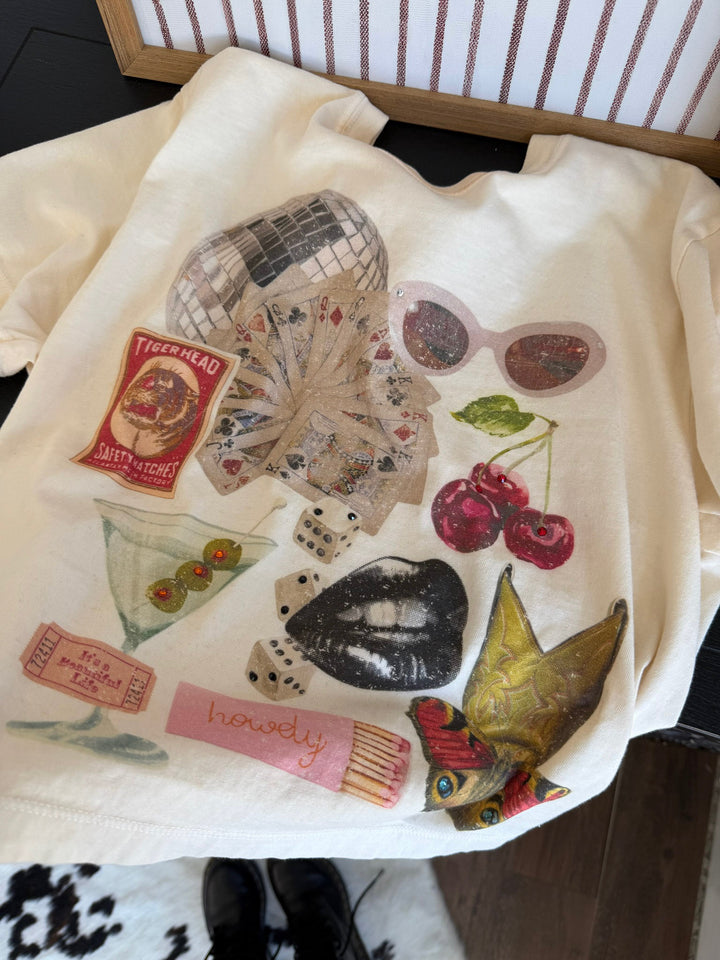 Cool Cowgirl Graphic Tee, Ivory Multi