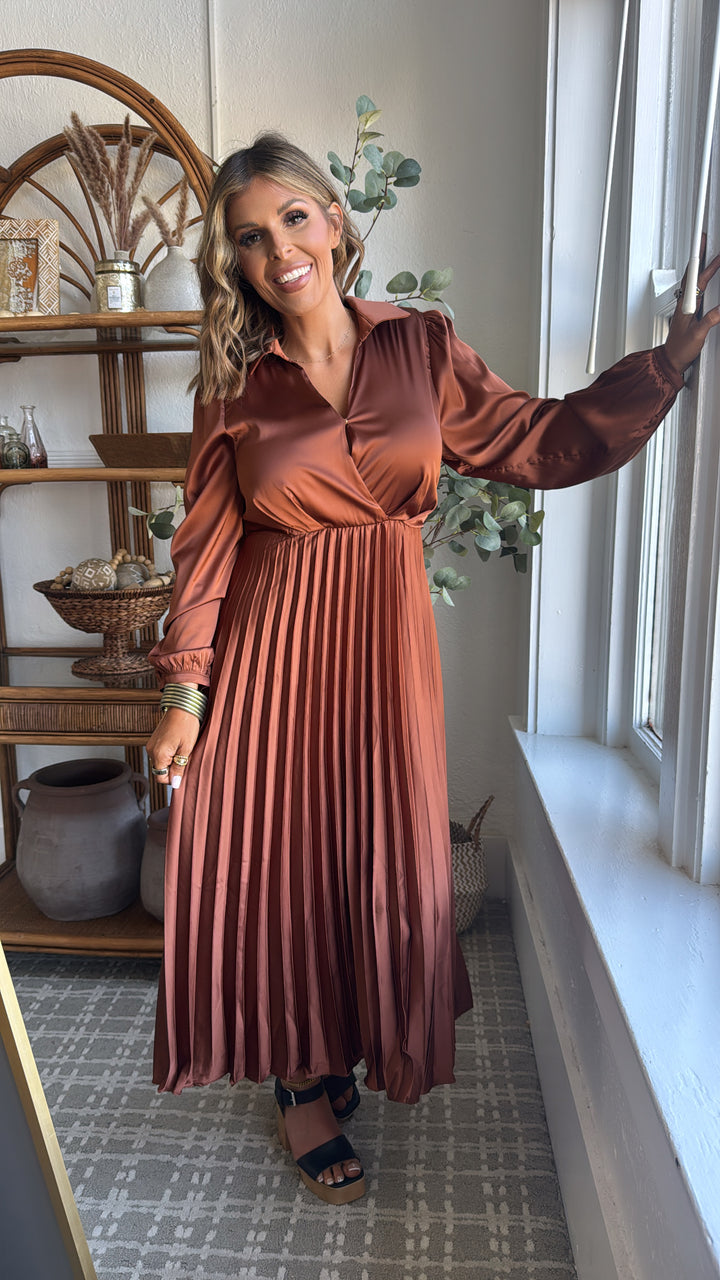 Autumn Grace Maxi Dress, Toffee