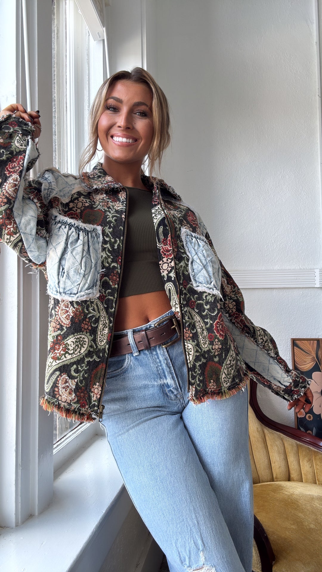 Midnight Ember Jacket, Deep Choco Multi