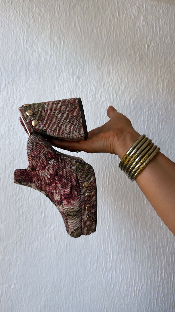 Sienna Platform Clogs, Mauve Tapestry