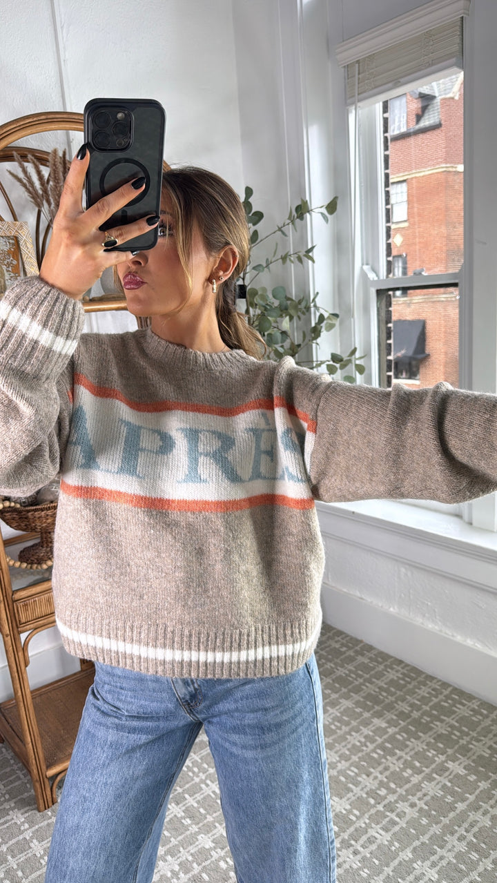 Down The Slopes Knit Sweater, Oatmeal