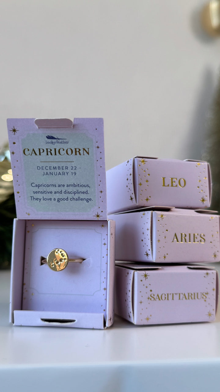 Adjustable Zodiac Ring, Gold