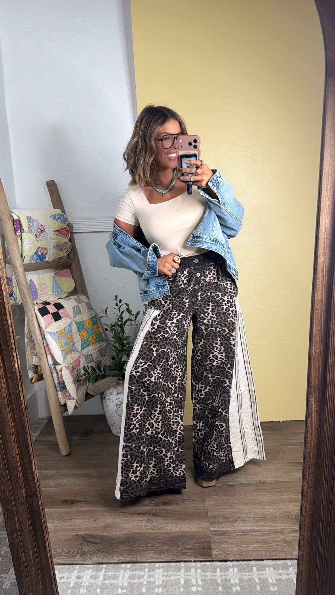 Street Style Leopard Pant, Chocolate