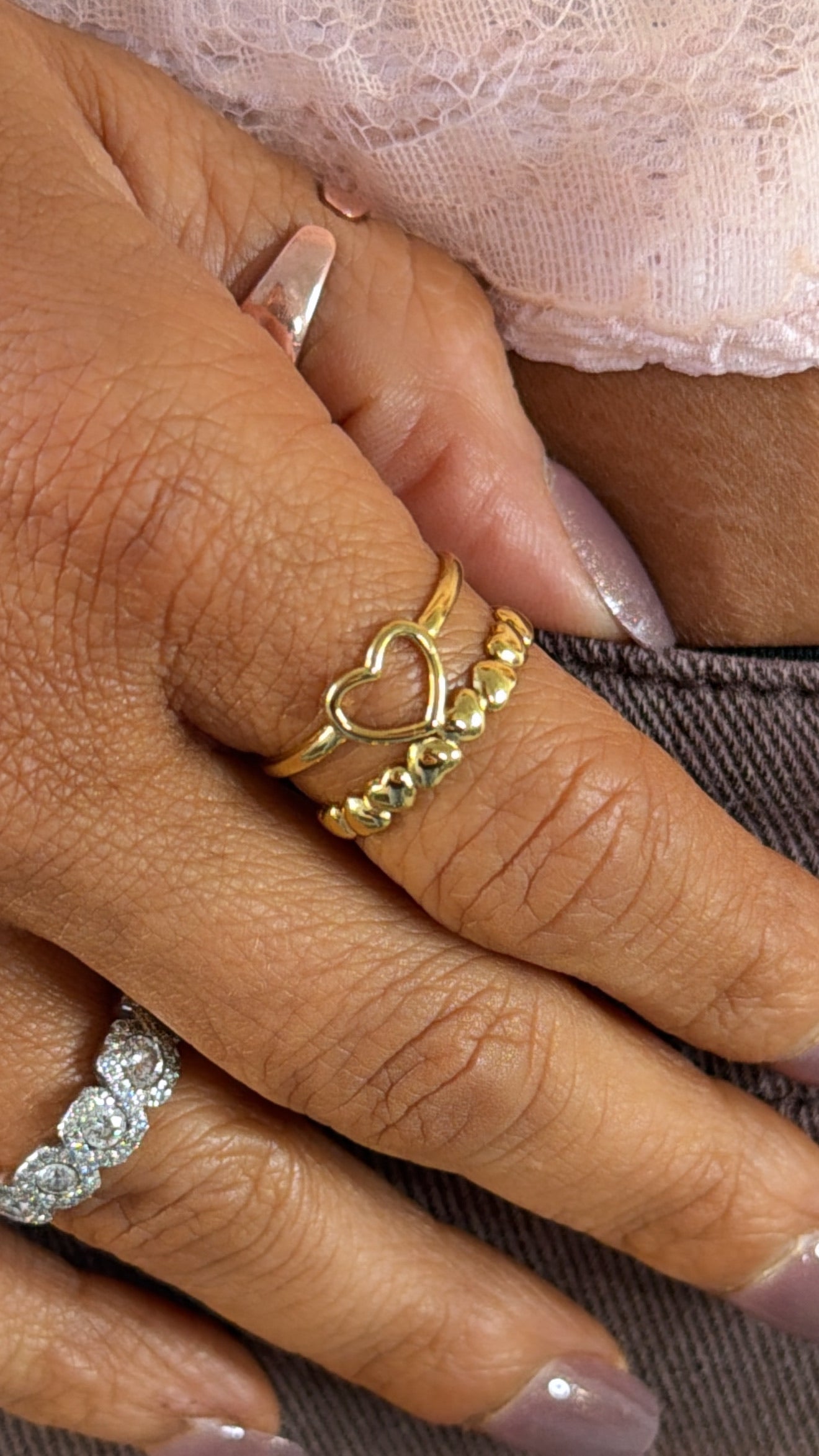 DOUBLE HEART RING 購入特典MAMIHLAPINATAPAI Double Heart Ring – Everyday Chic Boutique