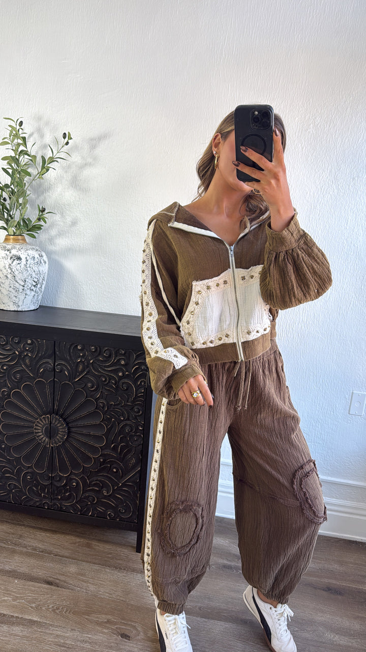 Espresso Eclipse Zip Up, Chocolate