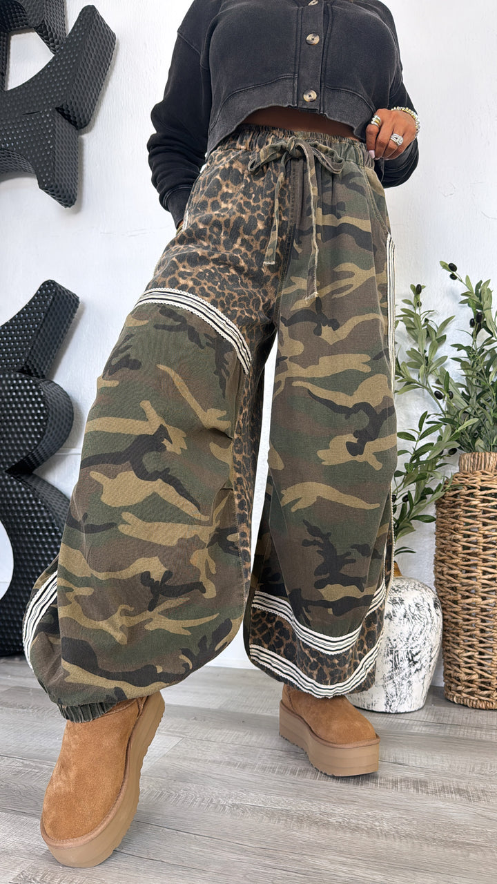 Street Safari Joggers, Olive Camo