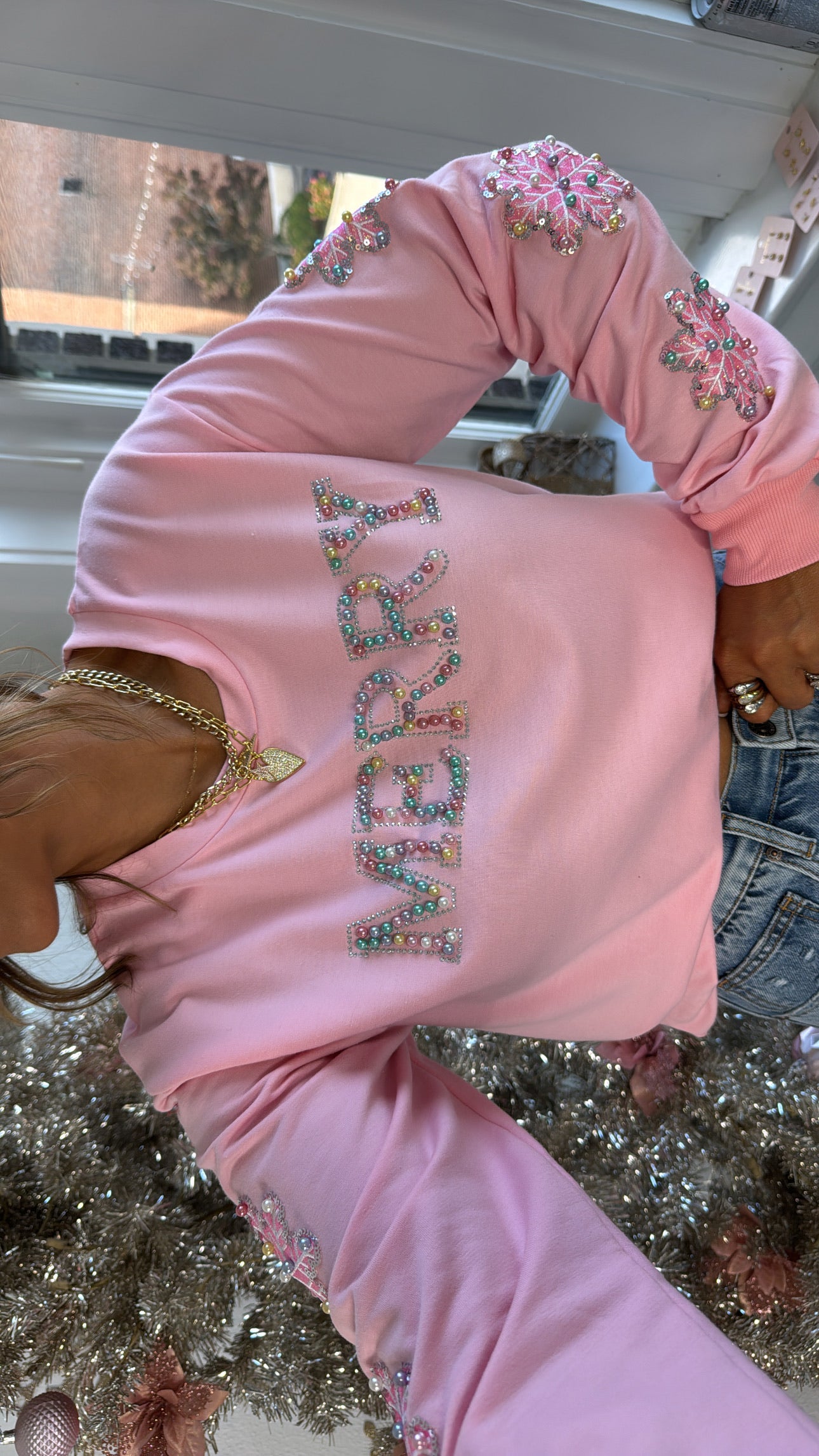 Merry Pearl Sweater, Pink – Everyday Chic Boutique