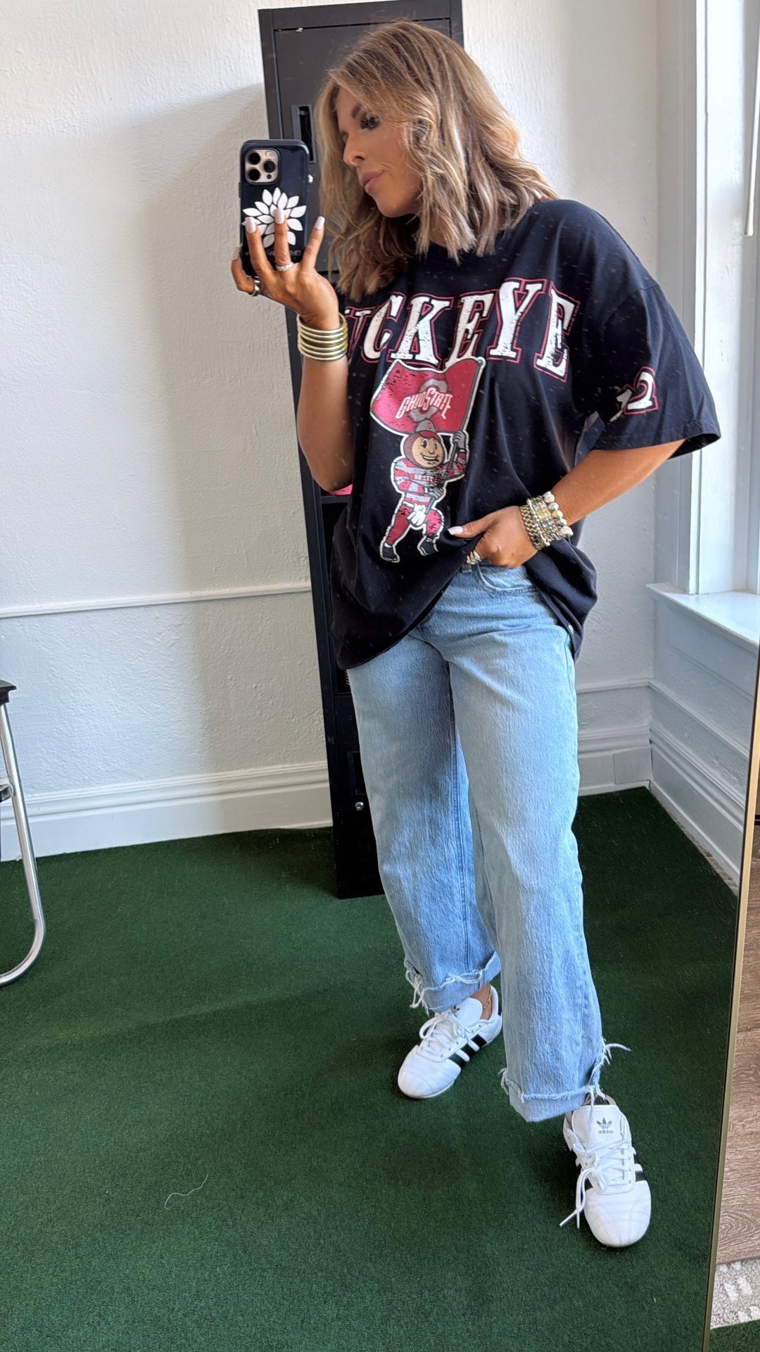 Split OSU Tee, Black