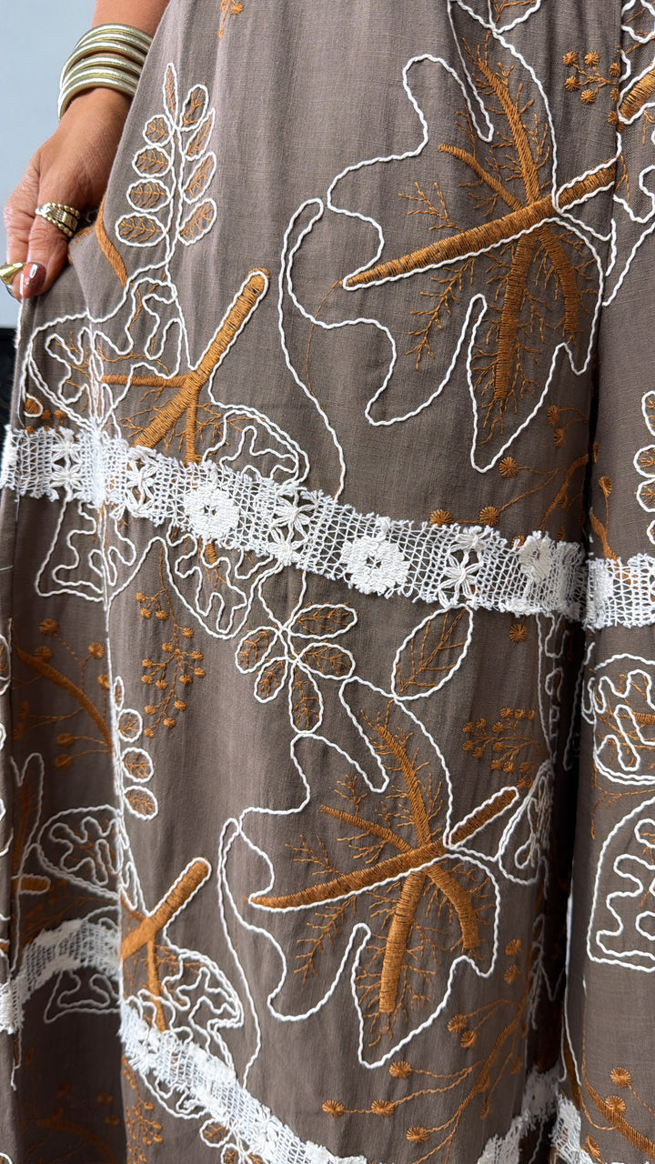 Fallen Oak leaf Pant, Chocolate