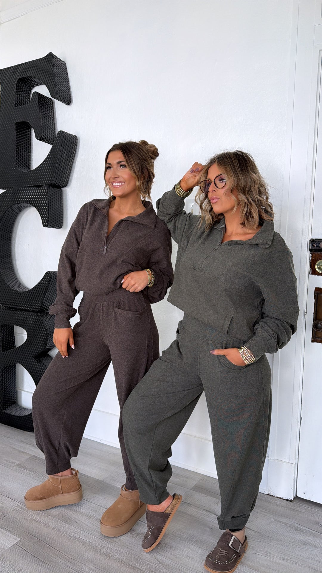 Coffee Run Two Piece Set, Espresso