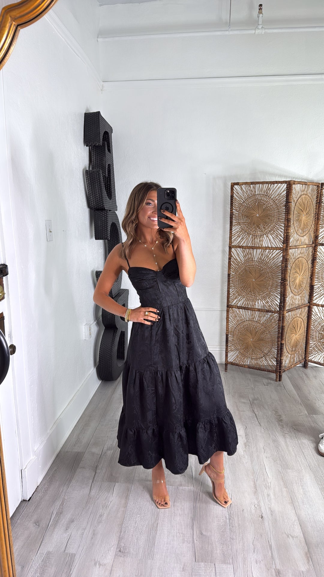 Throne Heart Lace Dress, Black