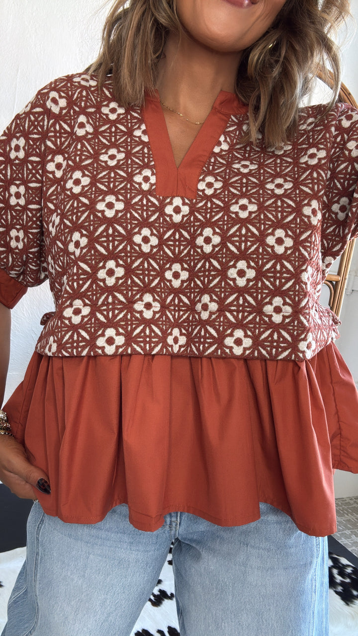 Autumn Dusk Top, Rust