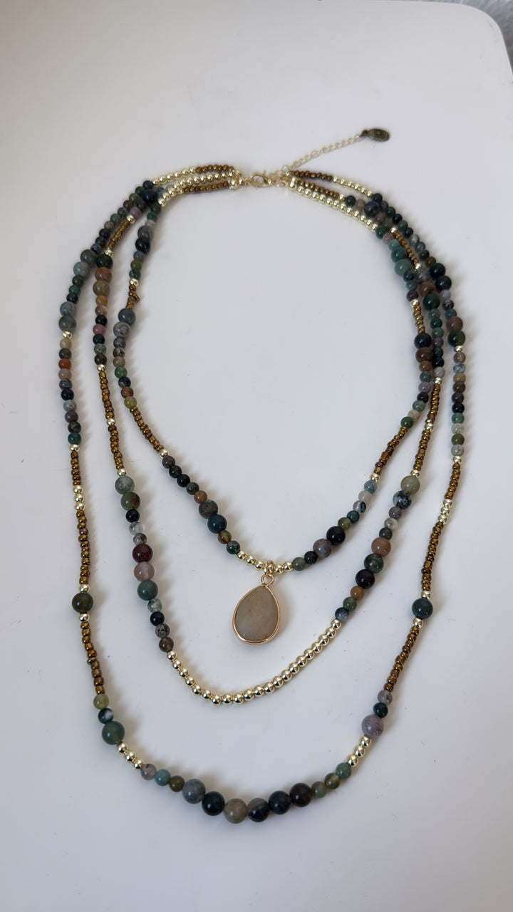 Oceans Echo Necklace, Indigo