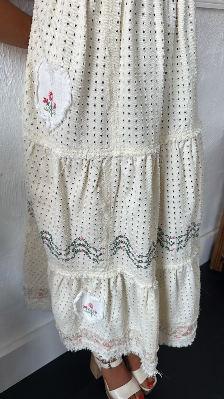 Fallin Florals Maxi Dress, Cream