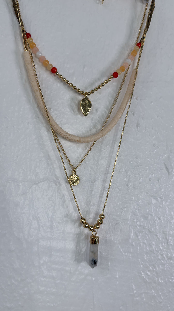 Halo Link Layered Necklace, Gold