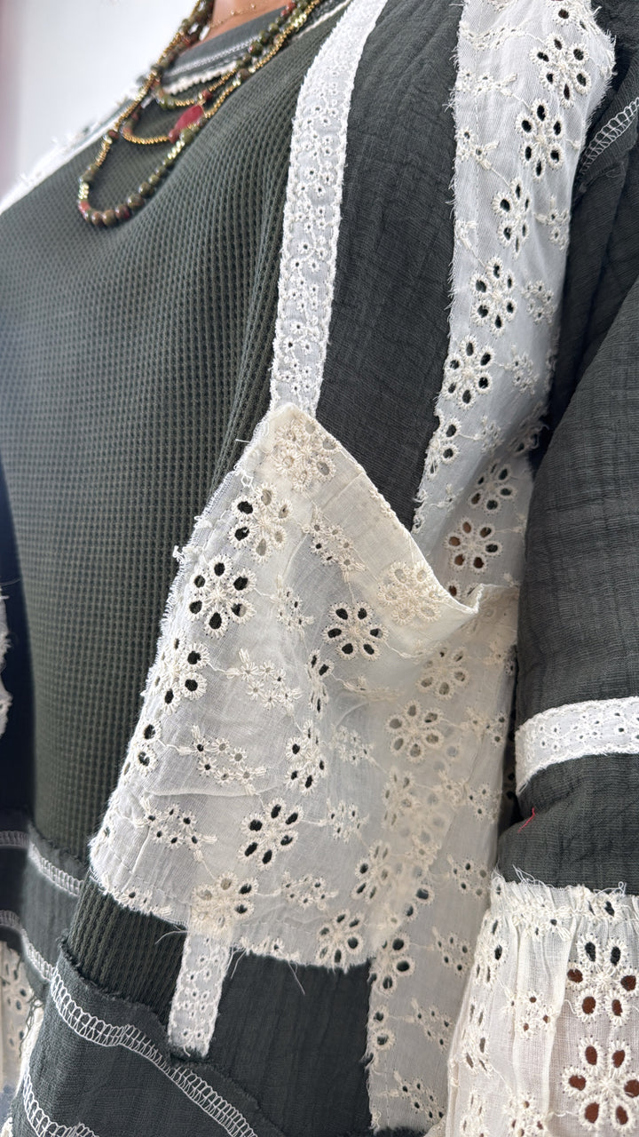 Sylvie Dainty Detailed Blouse, Olive