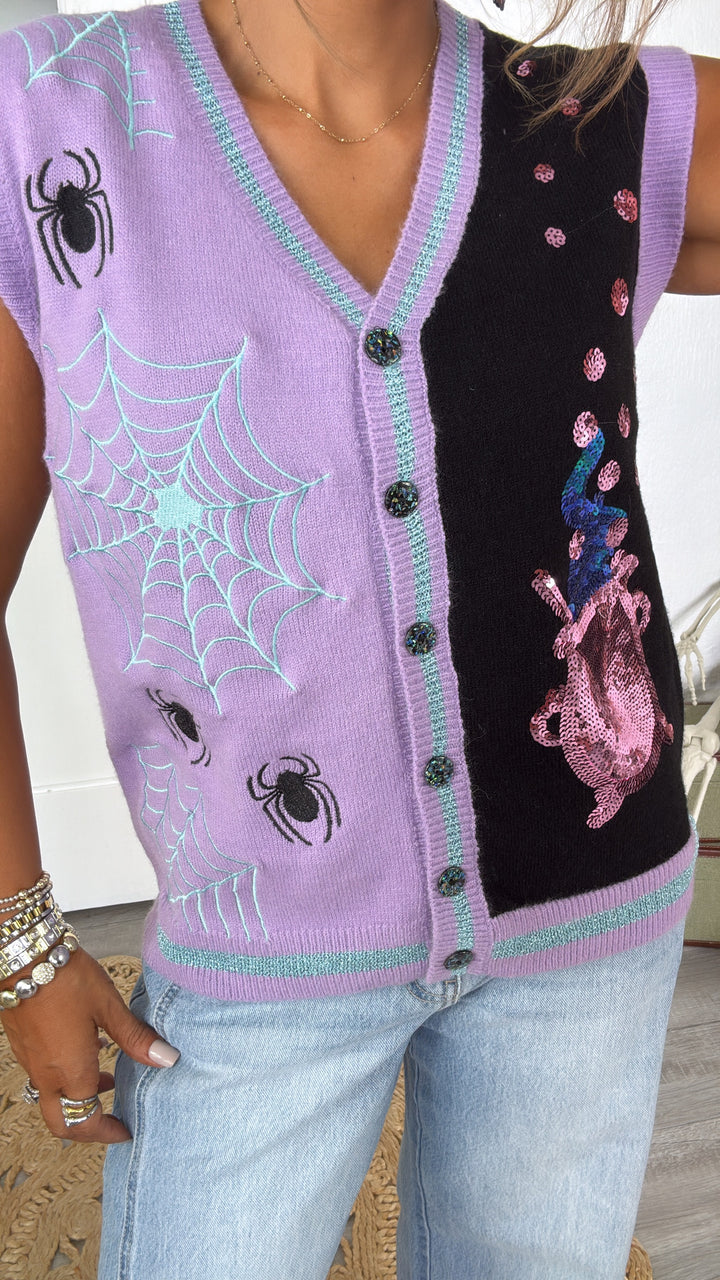 Sweet & Spooky Sweater Vest, Black
