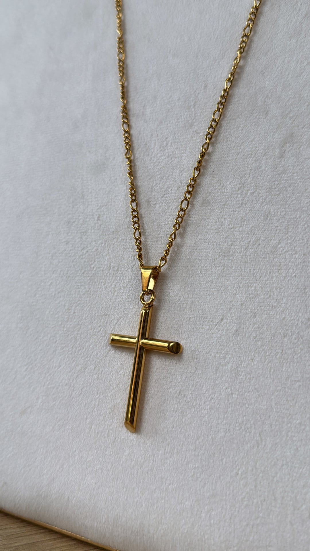 Large Cross Necklace, Gold