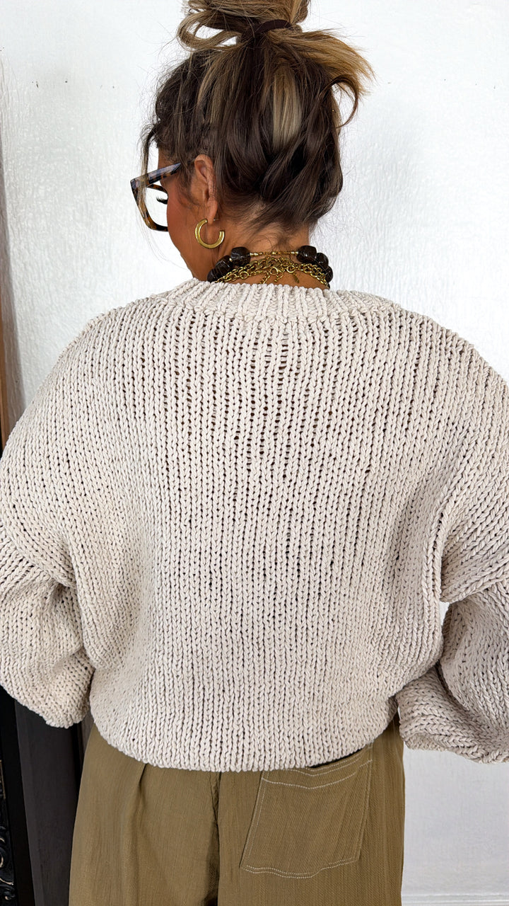 "BOO" Pumpkin Sweater, Cream