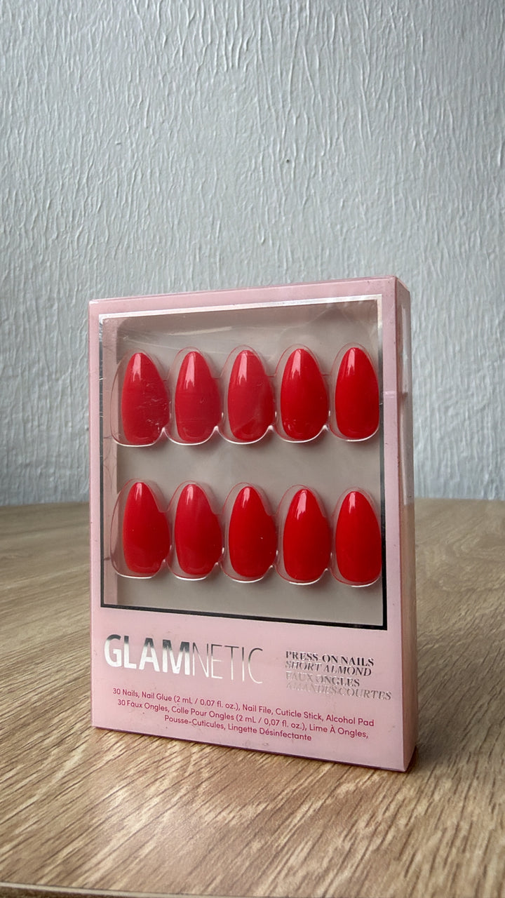 Glamnetic Press On Nails, Fiery Red