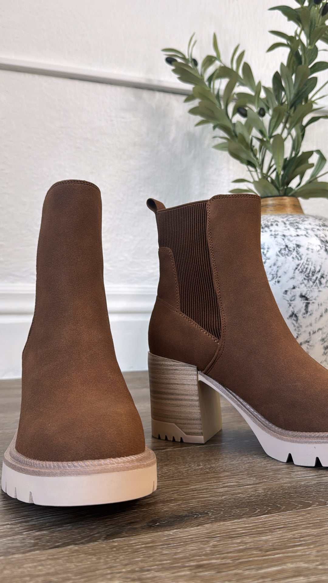 Nova Suede Heeled Bootie