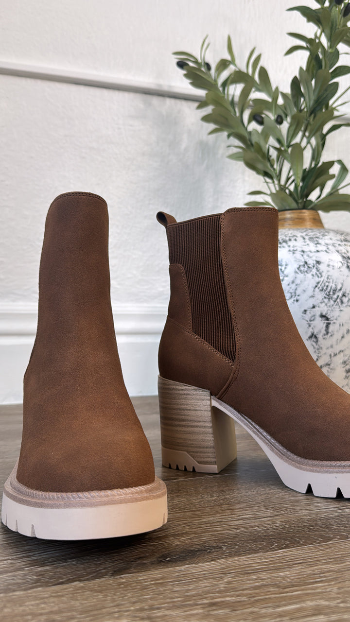 Nova Suede Heeled Bootie