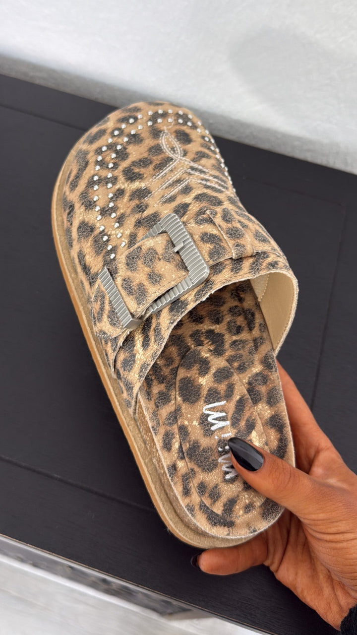 Joleen Studded Clog, Leopard