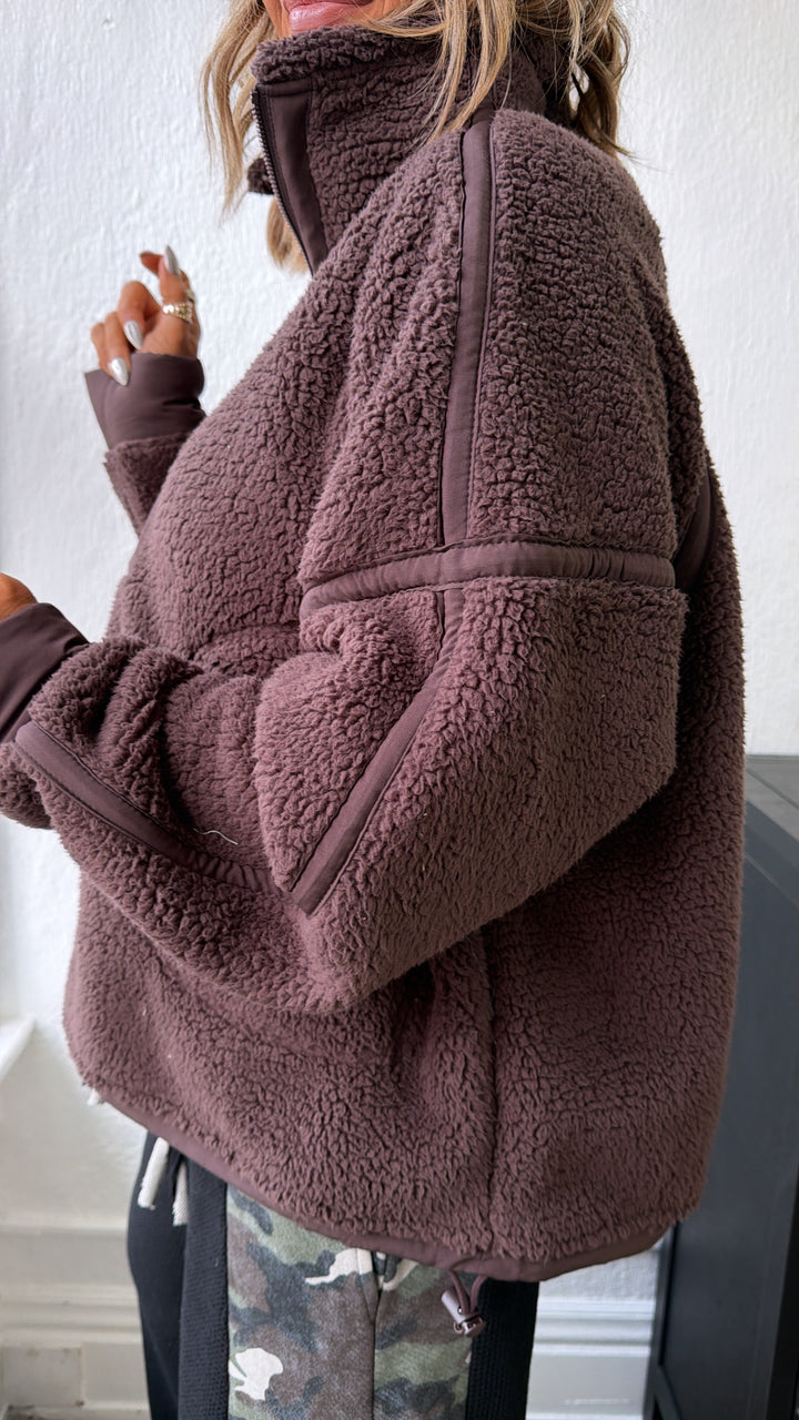 The Summit Quarter Zip Sherpa, Espresso