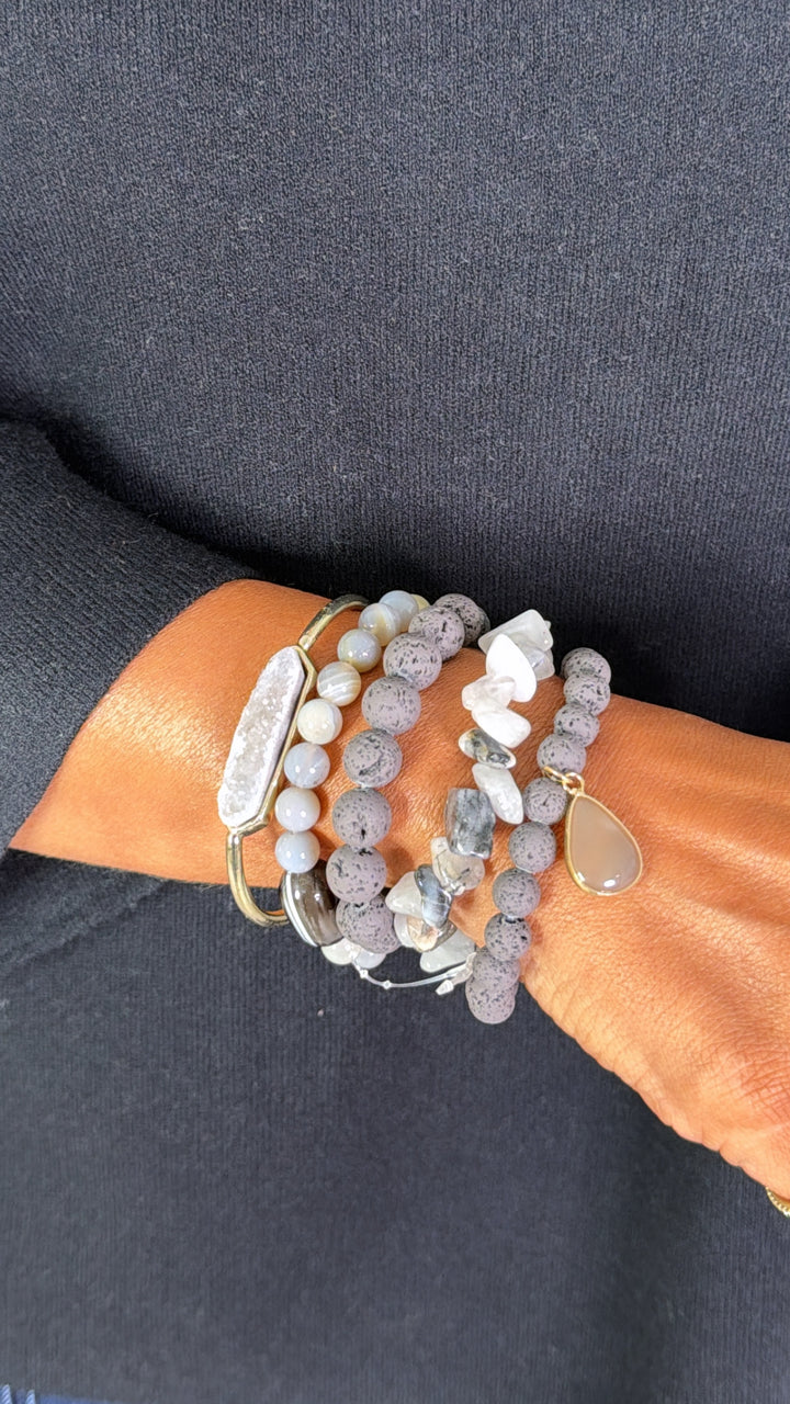Cairn Bracelet Stack, Smokey Hue