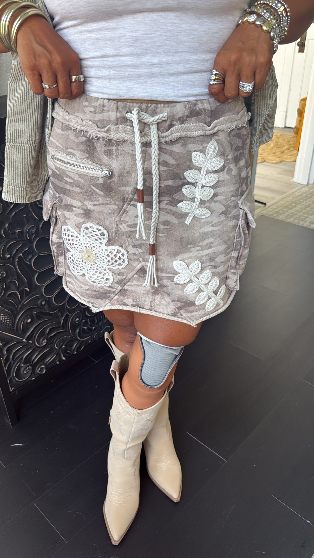 PetalShade Camo Skirt, Tan
