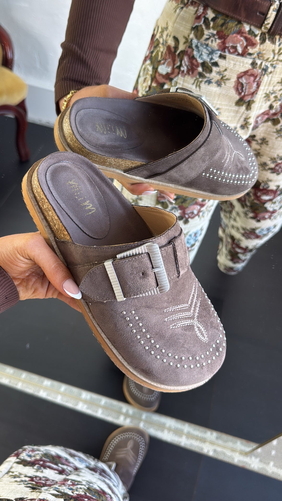 Joleen Studded Clog, Brown