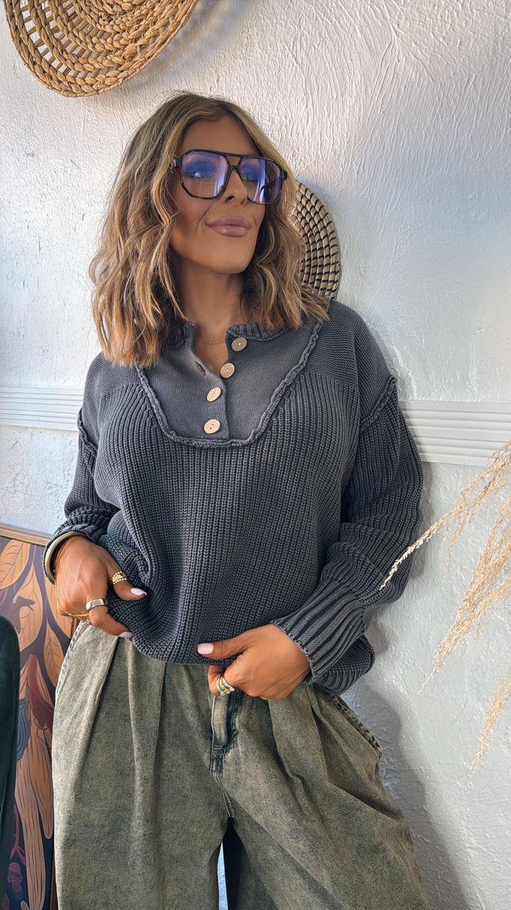 Chill Vibes Pullover Sweater, Midnight