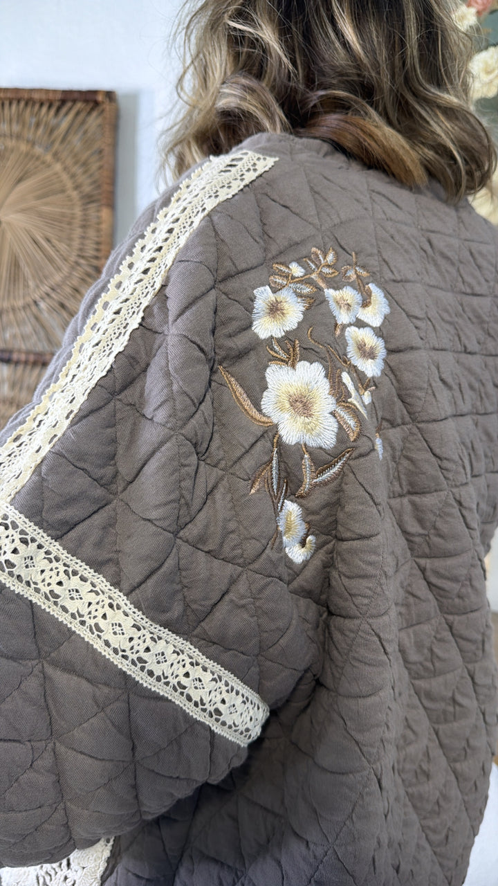 Canyon Quilted Jacket, Charcoal