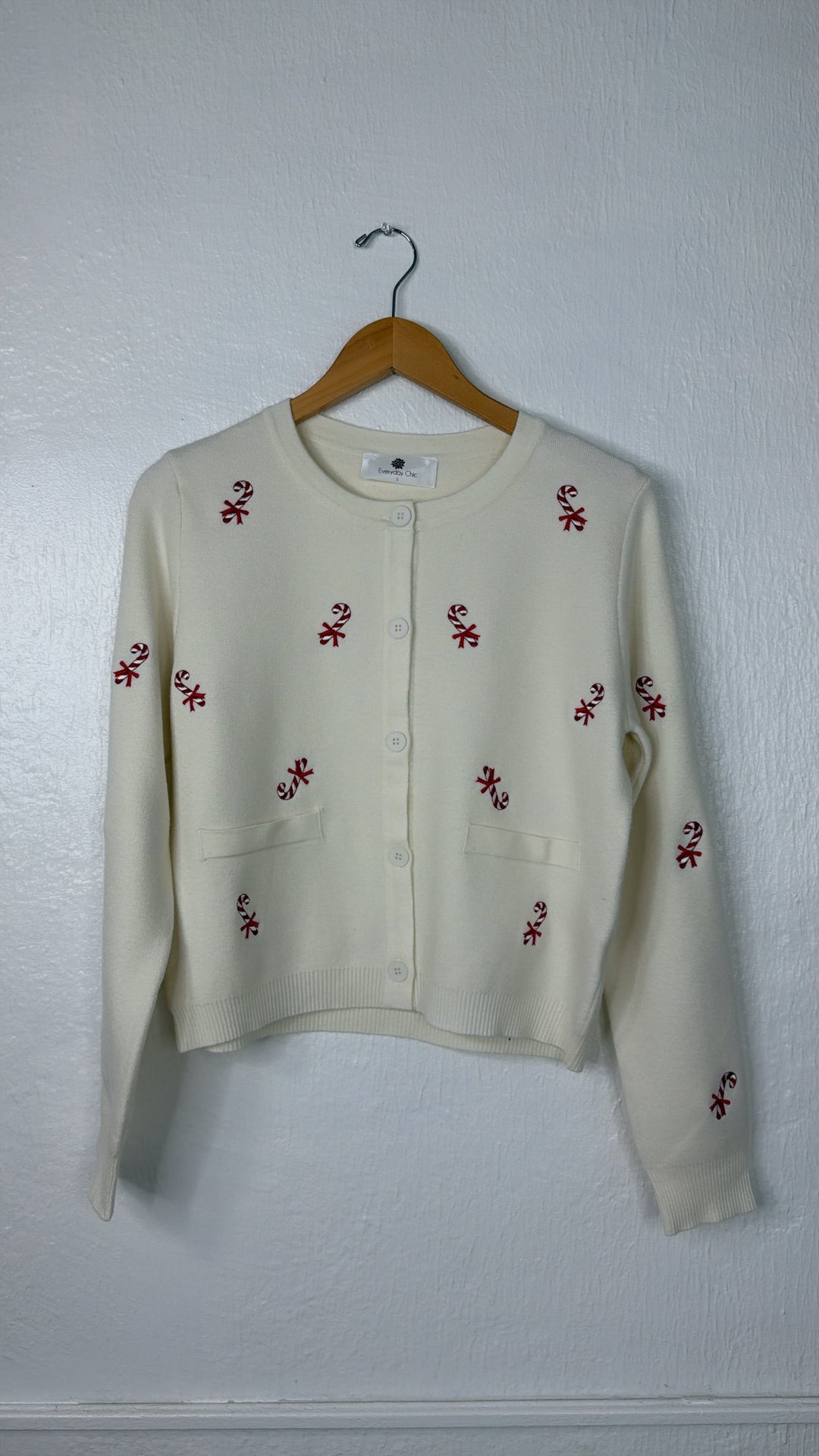 Candy Cane Lane Sweater, Cream