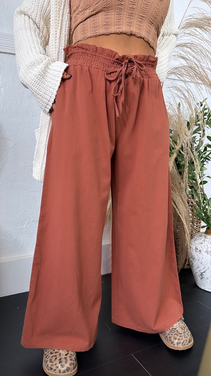 All Wear Wide Leg Pant, Brick