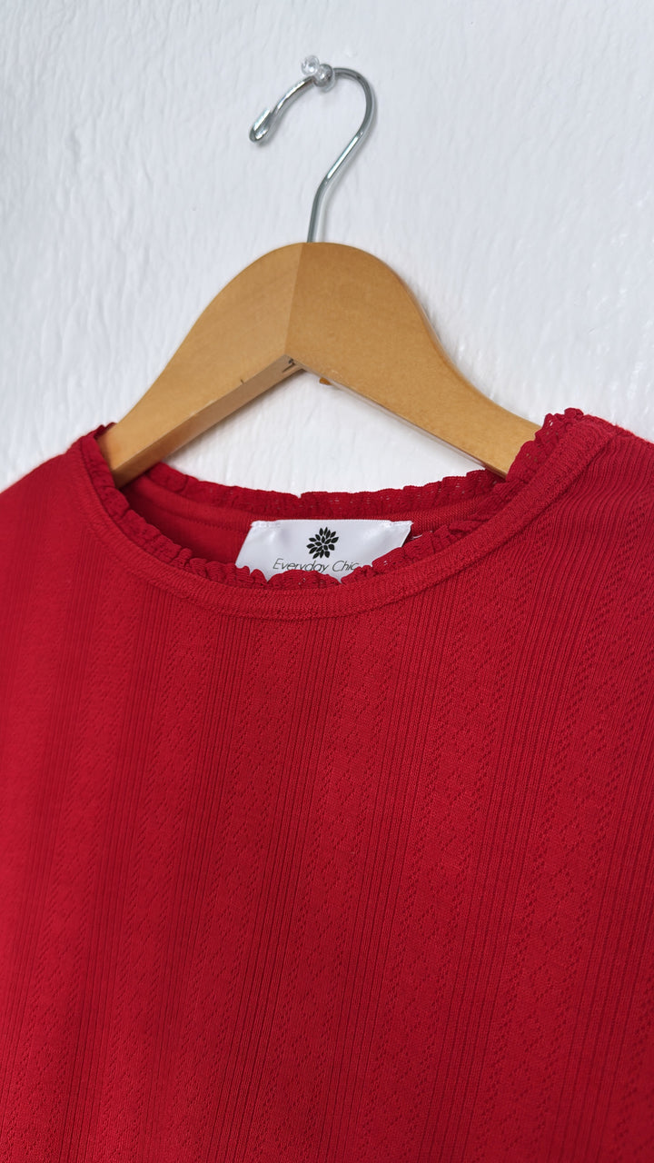 Anora Long Sleeve, Cherry